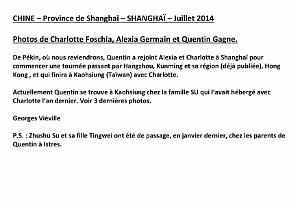 2015 06 QUENTIN  EN CHINE-PROVINCE DE SHANGHAI-SHANGHAI 2014 07